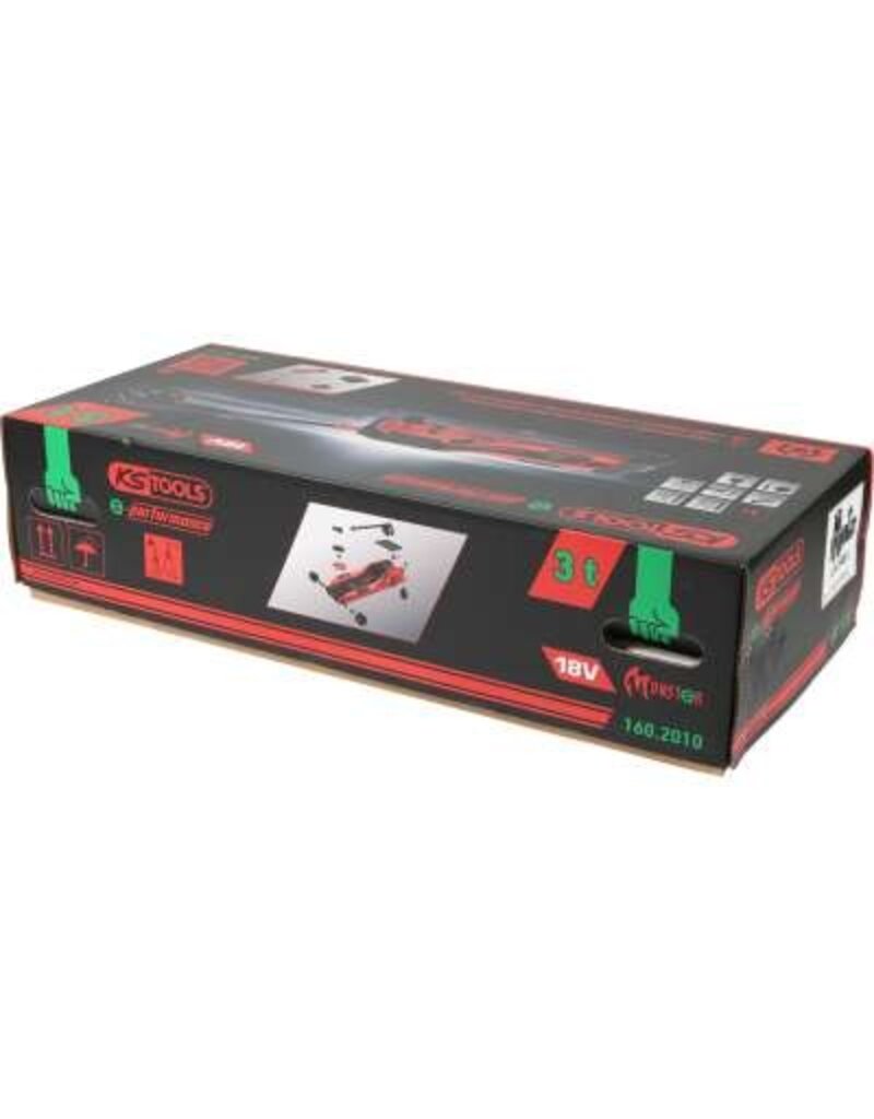 KS TOOLS e-performance hydraulische accu-krik, 3 t, max. hoogte 615 mm - 160.2010