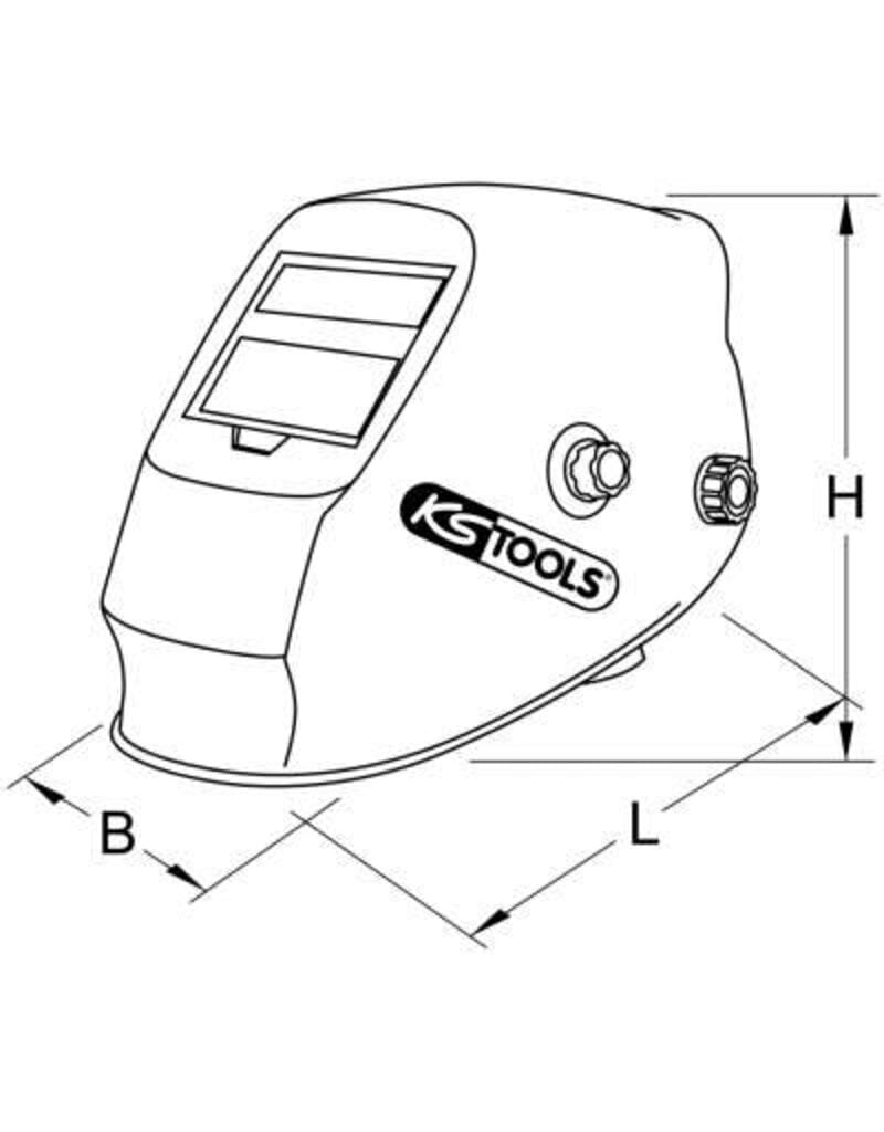 KS TOOLS Automatisch lasmasker, steel-design - 310.0195