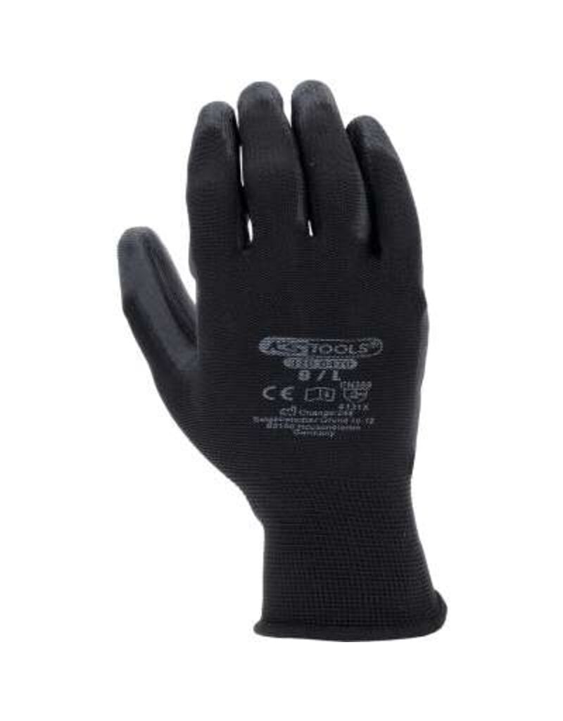 KS TOOLS PU-Flex werkhandschoen-zwart, 9, 12 paar - 310.0470