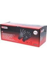 KS TOOLS PU-Flex werkhandschoen-zwart, 9, 12 paar - 310.0470