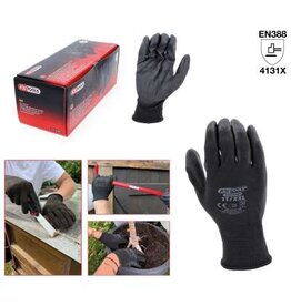 KS TOOLS PU-Flex werkhandschoen-zwart, 11, 12 paar - 310.0480