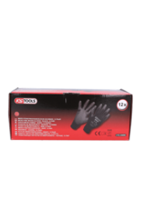 KS TOOLS PU-Flex werkhandschoen-zwart, 7, 12 paar - 310.0490