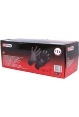 KS TOOLS PU-Flex werkhandschoen-zwart, 7, 12 paar - 310.0490