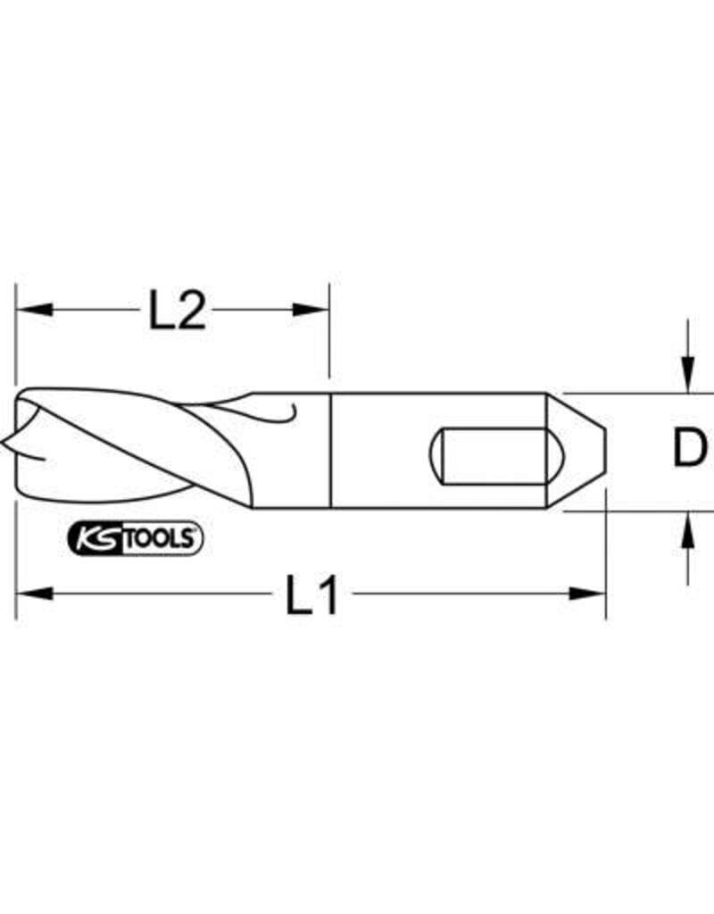 KS TOOLS Hardmetalen puntlasfrees, 8 mm - 332.0428