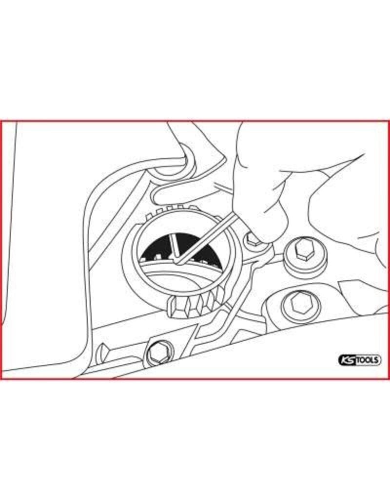 KS TOOLS Tandriemcontrolegereedschap voor PSA - 400.2118