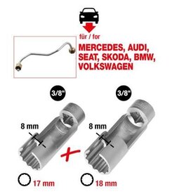 KS TOOLS 3/8" inspuitleidingsleutelset, 2-dlg - 405.0160