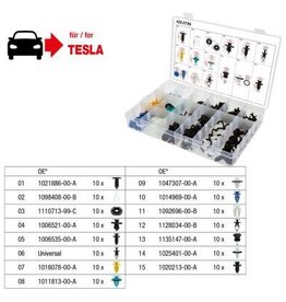 KS TOOLS Set bevestigingsklemmen - Tesla, 150-dlg - 420.0790