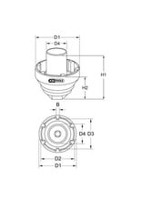 KS TOOLS 3/4" kroonmoersleutel met geleidebuis voor MAN TGA - 450.0175