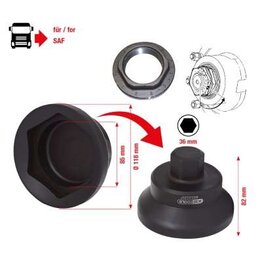 KS TOOLS Asmoersleutel voor SAF 85mm, Ø 118 mm - 450.0201