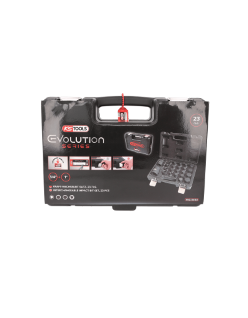 KS TOOLS 3/4" + 1" kracht-wisselbitset, 23-dlg - 450.0450