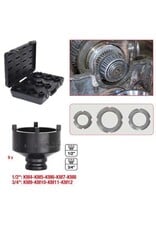 KS TOOLS Wielnaafmoersleutelset met paspennen, uitwendig, 9-dlg - 450.5000