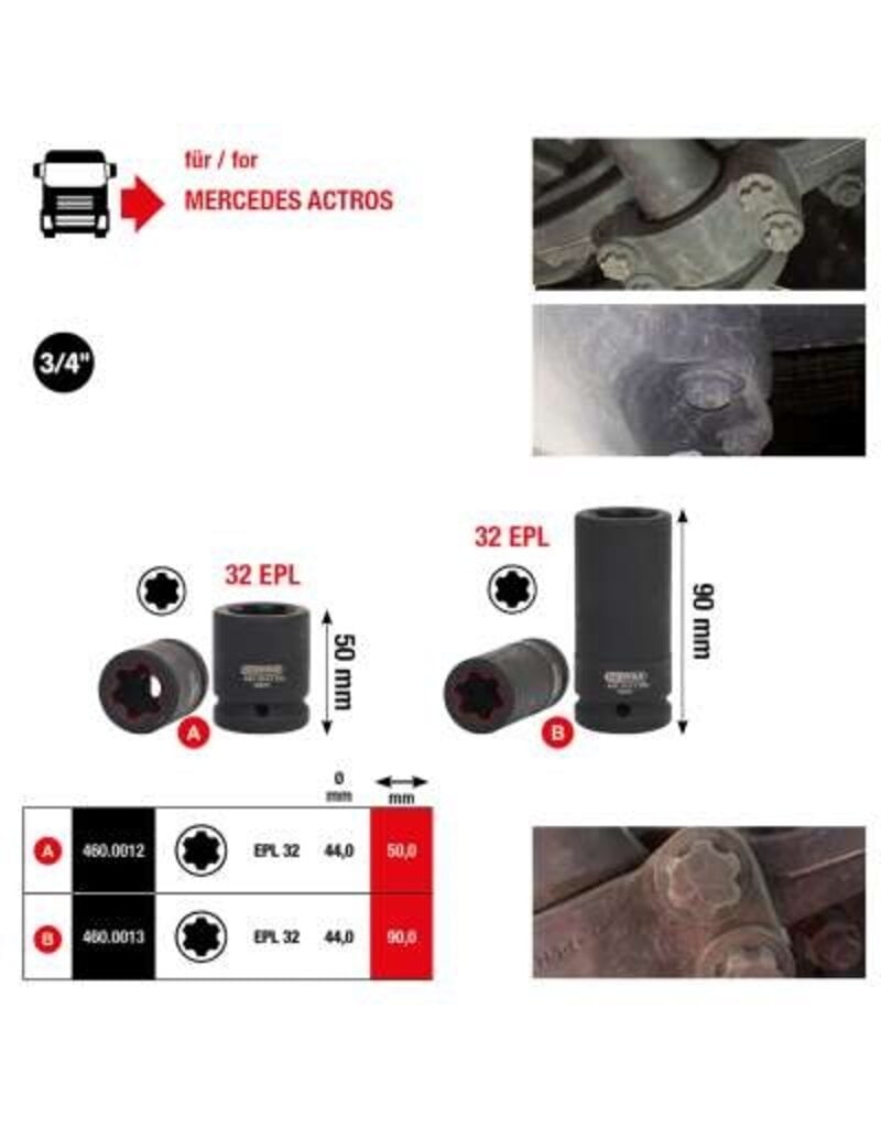 KS TOOLS Torx-E-Plus dop voor Mercedes, 32 EPL, lengte 50mm - 460.0012