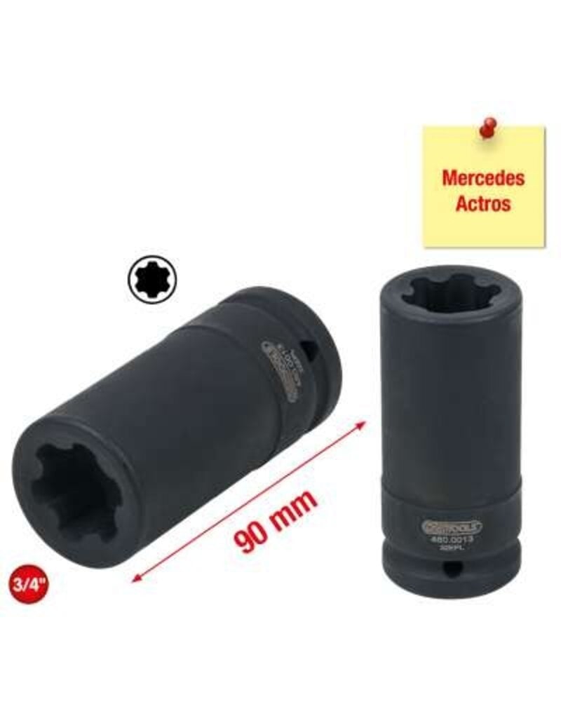 KS TOOLS Torx-E-Plus dop voor Mercedes, 32 EPL, lengte 90 mm  - 460.0013