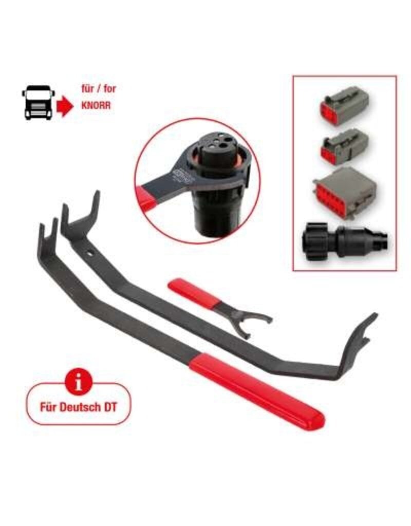 KS TOOLS Stekkerontgrendelingsgereedschapset voor Knorr rem, 3-dlg - 460.0505