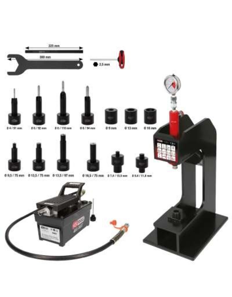 KS TOOLS Pneumatisch-hydraulisch klinkapparaat, 19-dlg - 460.0605