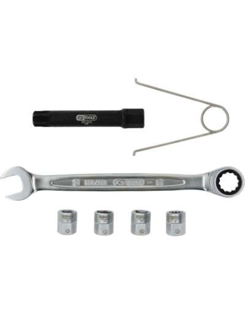 KS TOOLS Speciale steeksleutelset voor WABCO en Knorr remzuigers, 7 dlg - 460.2620