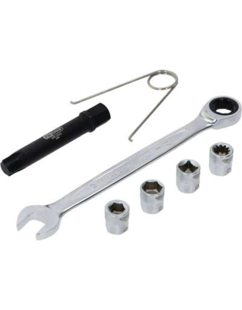 KS TOOLS Speciale steeksleutelset voor WABCO en Knorr remzuigers, 7 dlg - 460.2620