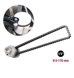 KS TOOLS Oliefilter- en luchtdrogerpatroonkettingsleutel, Ø 170 mm - 460.5216