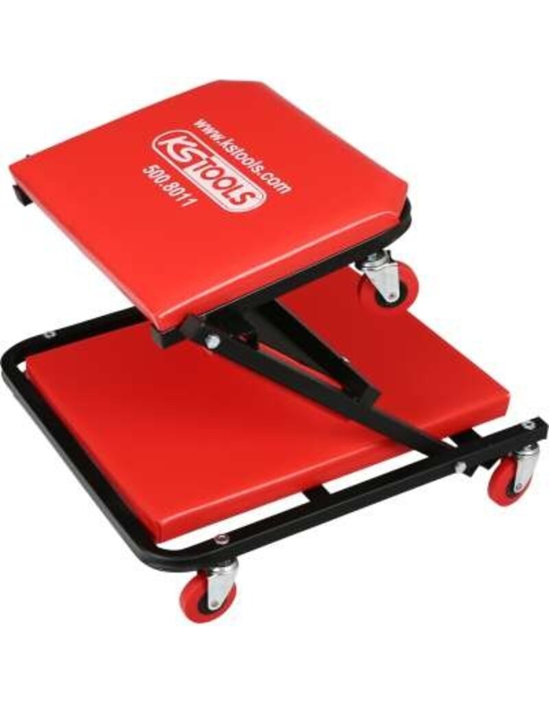 KS TOOLS Verrijdbaar ligbed met klapstoel, 1040x490 mm - 500.8011
