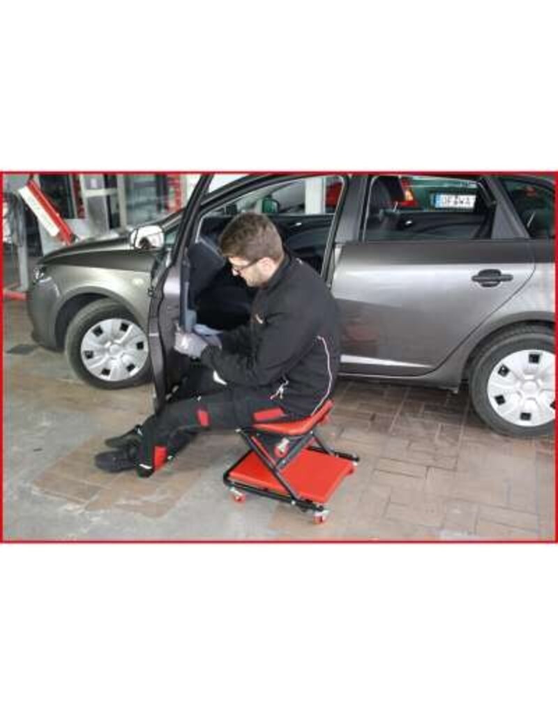 KS TOOLS Verrijdbaar ligbed met klapstoel, 1040x490 mm - 500.8011