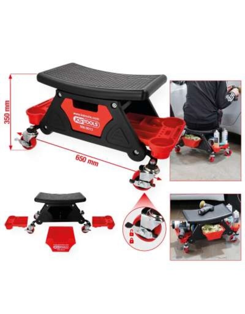 KS TOOLS Verrijdbare kruk, l650xh350mm - 500.8013