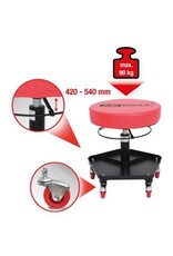 KS TOOLS Verrijdbare en in hoogte verstelbare kruk - 500.8030