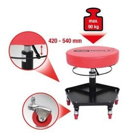 KS TOOLS Verrijdbare en in hoogte verstelbare kruk - 500.8030