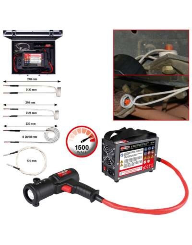 KS TOOLS Inductie warmtetangset, 5-dlg, 1,5 KW - 500.8680