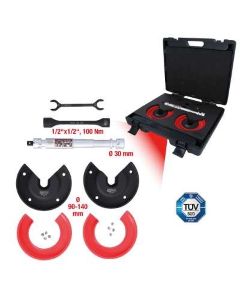 KS TOOLS Telescoop-centerspannerset voor binnenliggende veren voor Audi en Seat, 11-dlg - 500.8765