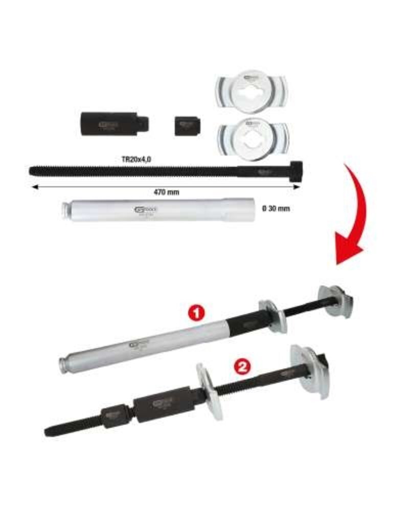 KS TOOLS Universele inwendige veerspannerset, 6-dlg - 500.8780