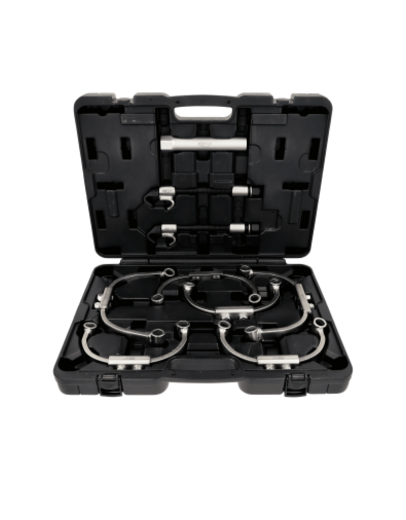 KS TOOLS Universele McPherson veerspannerset met veiligheidsbeugel, 9-dlg - 500.8790