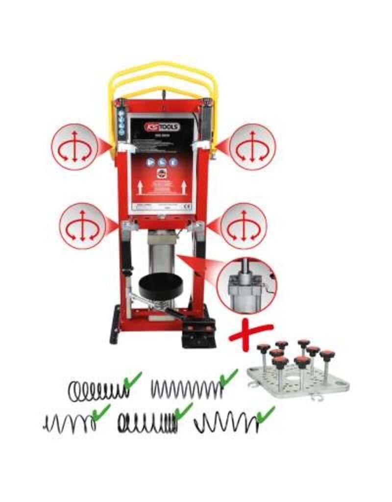KS TOOLS Pneumatische veerspanner incl. adapterplaat  - 500.8805