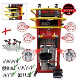 KS TOOLS Pneumatische staande veerspanner met dubbele cilinder, incl. adapterplaat - 500.8815