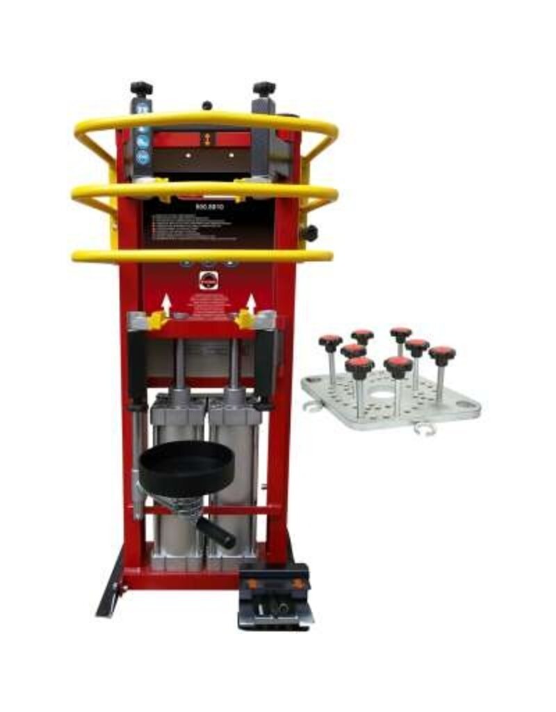 KS TOOLS Pneumatische staande veerspanner met dubbele cilinder, incl. adapterplaat - 500.8815