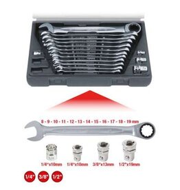 KS TOOLS GEARplus Ratelringsteeksleutelset, 16-dlg - 503.4266
