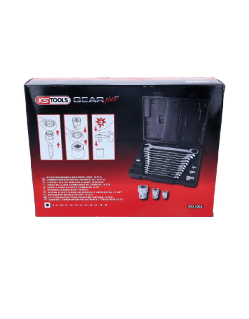KS TOOLS GEARplus Ratelringsteeksleutelset, 16-dlg - 503.4266