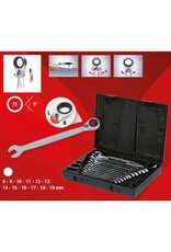 KS TOOLS GEARplus Ratelringsteeksleutelset, omschakelbaar, 12-dlg - 503.4665