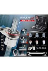 KS TOOLS GEARplus RINGSTOP-Ratelringsteeksleutelset, 30-dlg, mit adapter - 503.4960