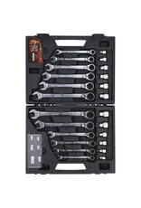 KS TOOLS GEARplus RINGSTOP-Ratelringsteeksleutelset, 30-dlg, mit adapter - 503.4960