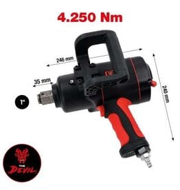 KS TOOLS 1" THE DEVIL krachtige pneumatische slagmoersleutel, 4250 Nm - 512.1015