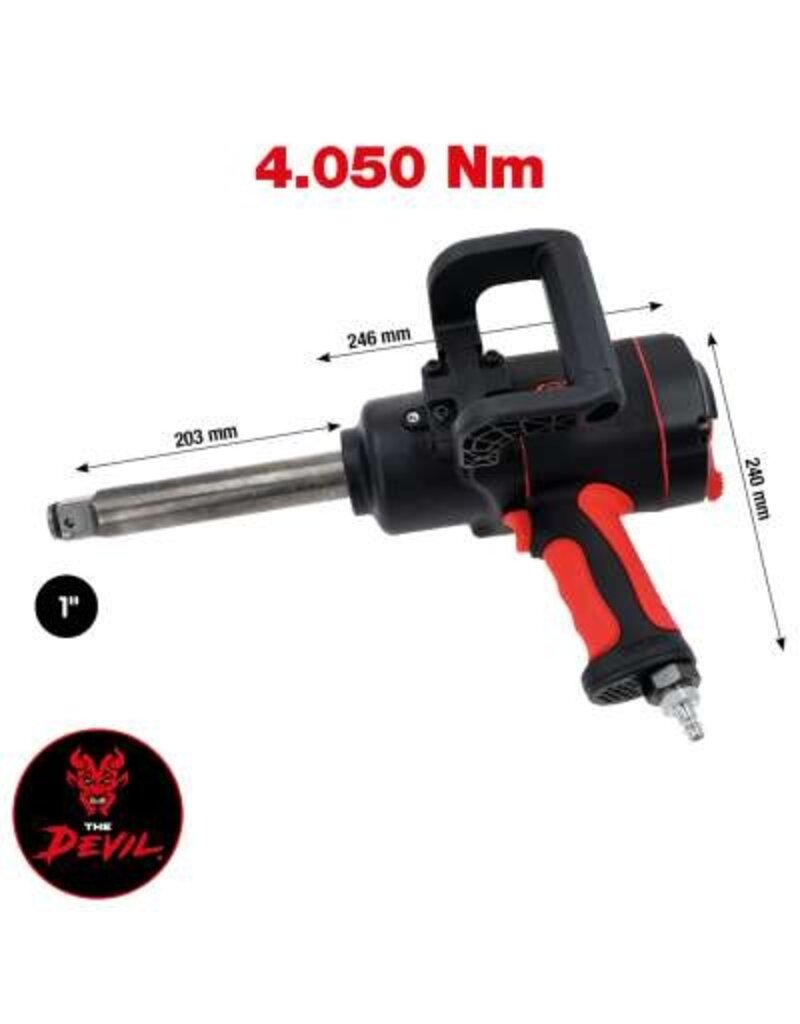 KS TOOLS 1" THE DEVIL krachtige pneumatische slagmoersleutel, 4050 Nm - 512.1020