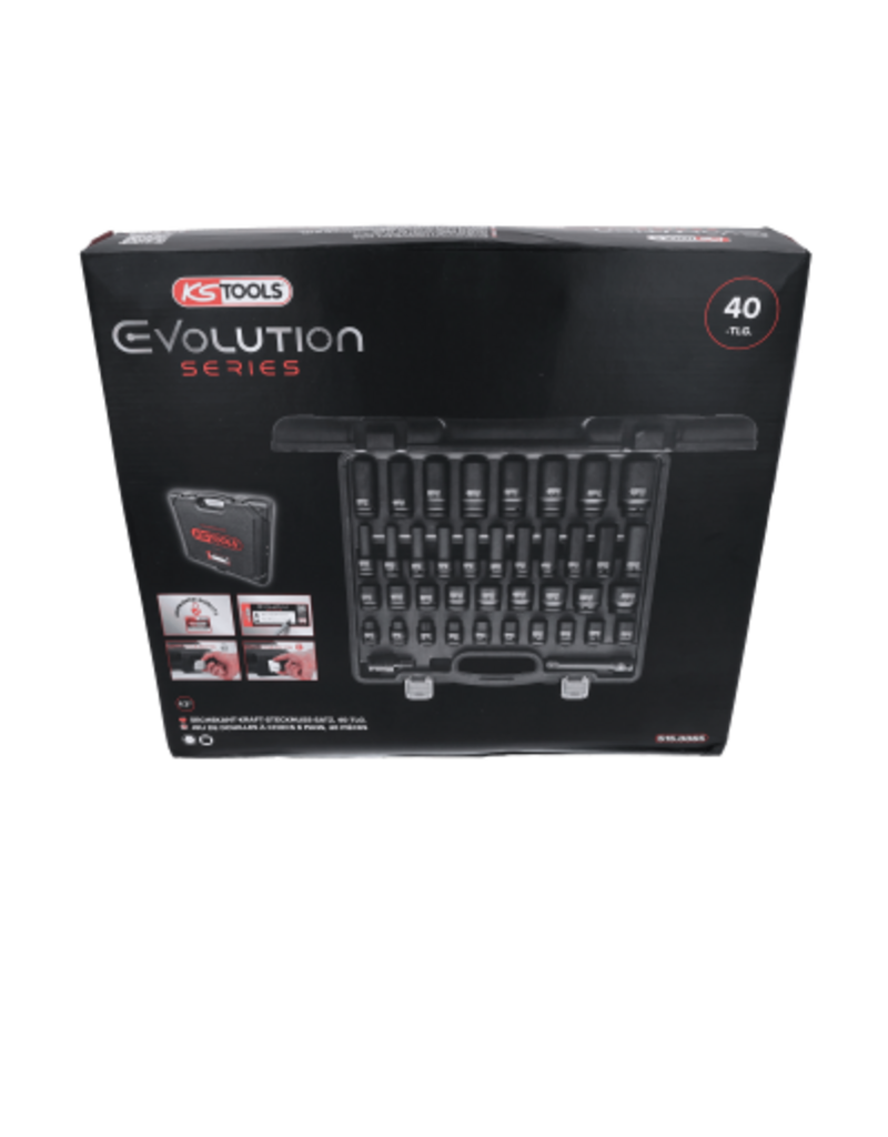 KS TOOLS 1/2" Dopsleutelset, zeskant, kracht 40-dlg - 515.0065