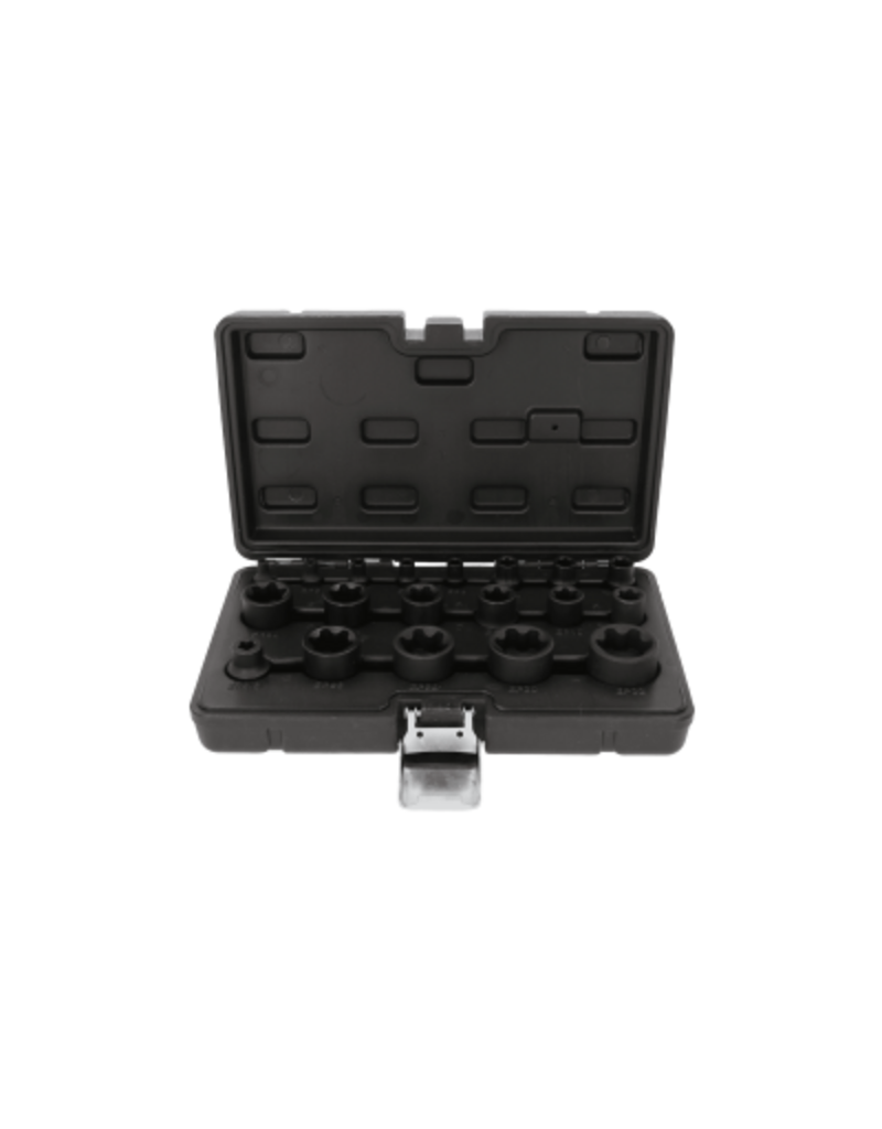 KS TOOLS 1/4"+3/8"+1/2" Torx-krachtbitdopsleutelset, 19-dlg - 515.0119