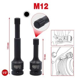 KS TOOLS 1/2" Bit-dopsleutelset XZN, kracht, 2-dlg - 515.0595