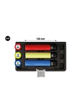 KS TOOLS Kracht dopsleutelset, extra lang, voor alu-velgen, 3-dlg 1/2", 17, 19, 21 mm - 515.0865