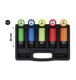 KS TOOLS 1/2" Dopsleutelset, kracht voor alu-velgen, robuust, 5-dlg - 515.0870