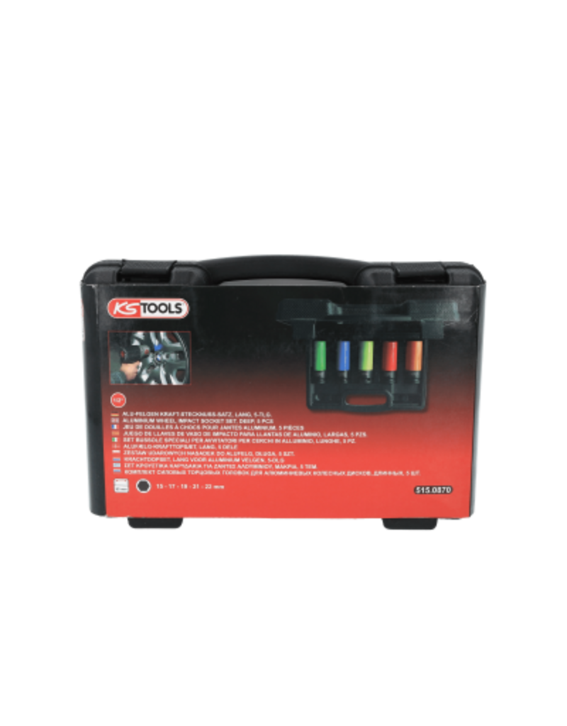 KS TOOLS 1/2" Dopsleutelset, kracht voor alu-velgen, robuust, 5-dlg - 515.0870