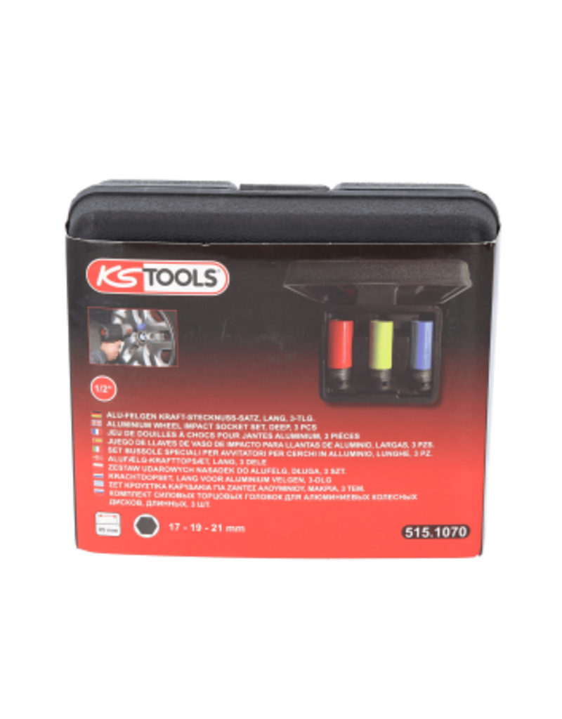KS TOOLS 1/2" Dopsleutelset, kracht voor alu-velgen, robuust, 3-dlg - 515.1070