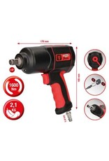 KS TOOLS 1/2" THE DEVIL krachtige pneumatische slagmoersleutel, 1600 Nm - 515.1200