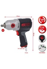 KS TOOLS 1/2" MONSTER krachtige pneumatische slagmoersleutel, 1690 Nm - 515.1210